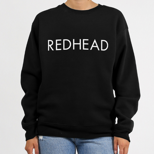 BRUNETTE The Label The "REDHEAD" Classic Crew Neck Sweatshirt | Black